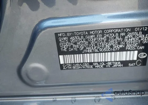 2013 Lexus Gs 350 z USA, uszkodzony, nr VIN JTHBE1BL9D5001677